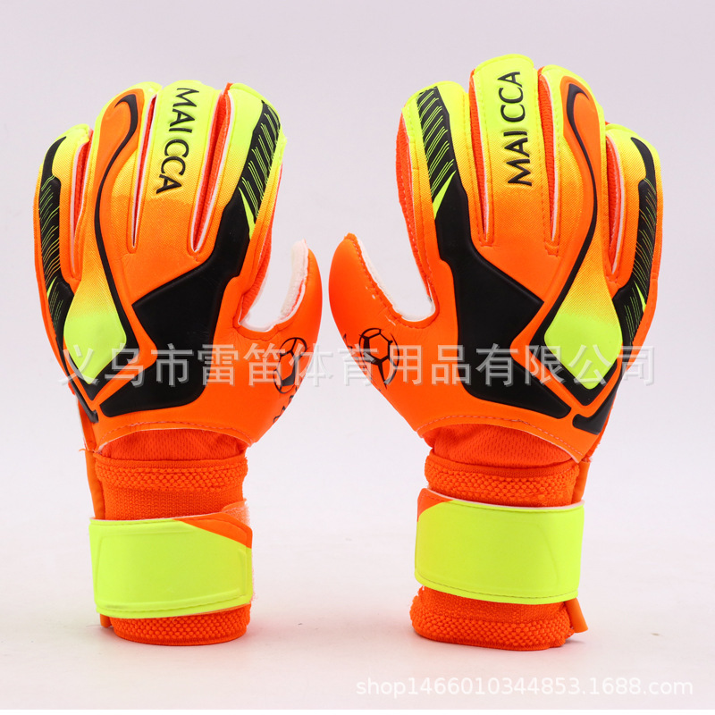 Football Goalkeeper Longmen Goalkeeper Gloves Thickened Wear-Resistant Non-Slip Goalkeeper Gloves Latex Gloves with Finger Protection