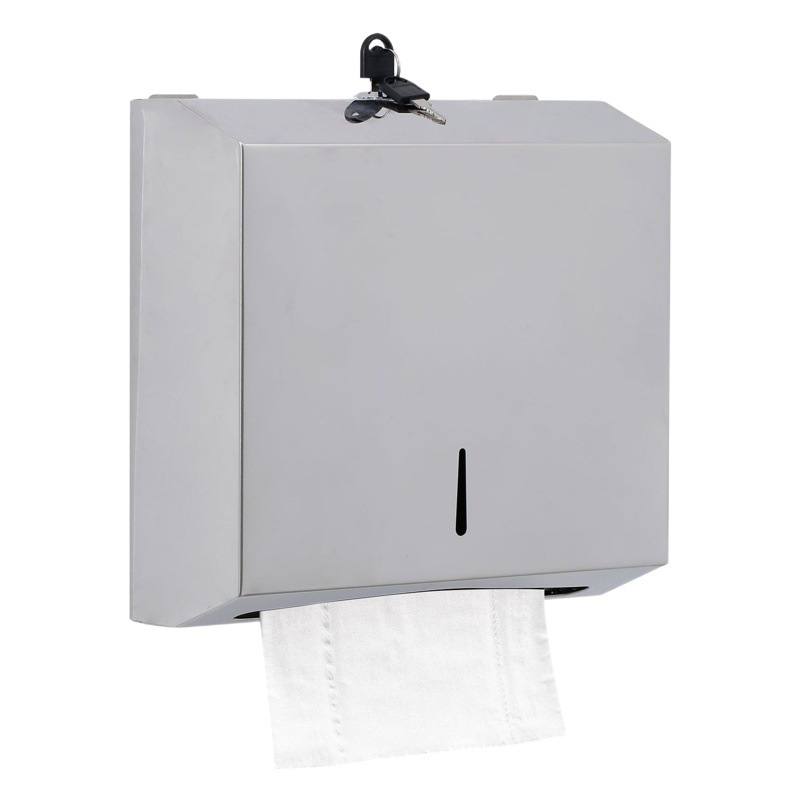 Thickened Stainless Steel Roll Paper Box Public Toilet Hospital Dry Hand Tissue Box Hotel Waterproof Tissue Box