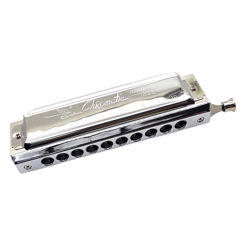 genuine goods Swan 10-hole 40-tone C- tone chromatic harmonica student children playing mouthpiece ten-hole harmonica musical instrument