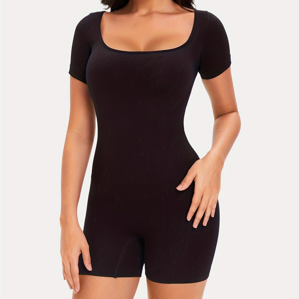 Picture of European and American Cross-border Short-sleeved Body Shaping Clothes Seamless Hip-lifting Belly Shaping Clothes Yoga Pants Flat-angle Base Body Shaping Clothes