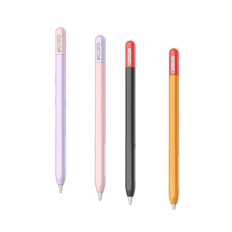 Picture of Suitable for Apple Pencilpro Pen Cover Fourth Generation Capacitive Pen Contrasting Color Silicone Protective Case All-Inclusive Protective Cover