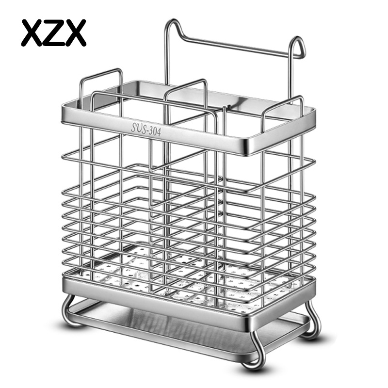 Multifunctional Chopsticks Cage Storage Rack Household Kitchen Wall Hanging Mildew-proof 304 Stainless Steel Chopsticks Holder Chopsticks Storage Rack