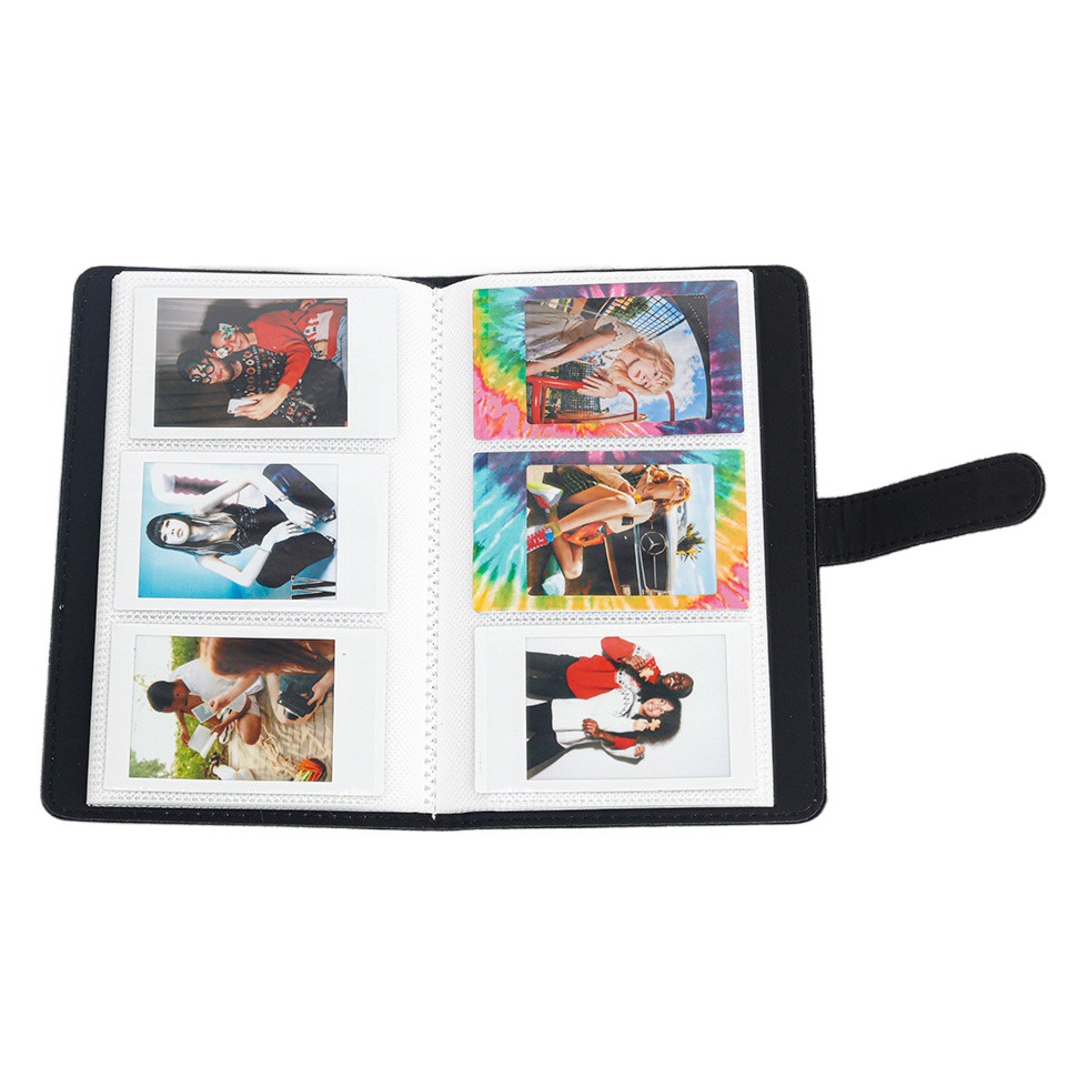 Universal 3-inch 96 black felt racket photo album and business card holder multifunctional large capacity storage card book