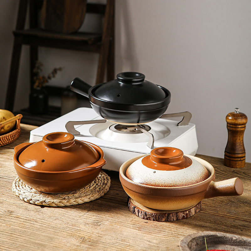 Picture of Commercial Pot Rice Rice Noodles Braised Chicken and Stone Pot Bibimbap Casserole Soup Pot Gas Stove Casserole Ceramic Pot