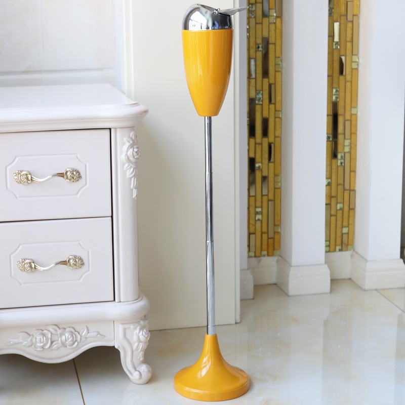 Picture of Popular Large Vertical Household Metal Ashtray, Creative Anti-Fly Ash Toilet Lift-Up Telescopic Floor Ashtray with Lid