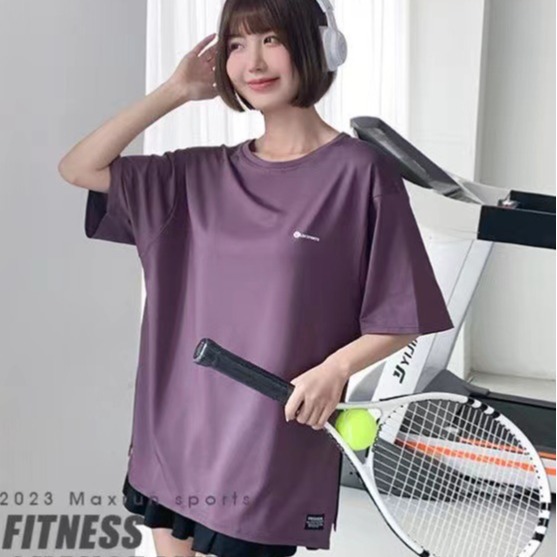 Sports Yoga T-shirt Women's Loose plus size chubby girl Running Fitness Suit Quick-drying Slimming Top Yoga Suit for Chubby Girls