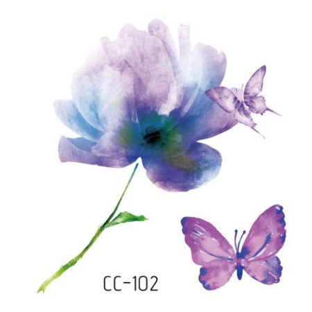 Picture of New waterproof flower tattoo stickers fashion small fresh face stickers fashion Photo Studio Art Stickers