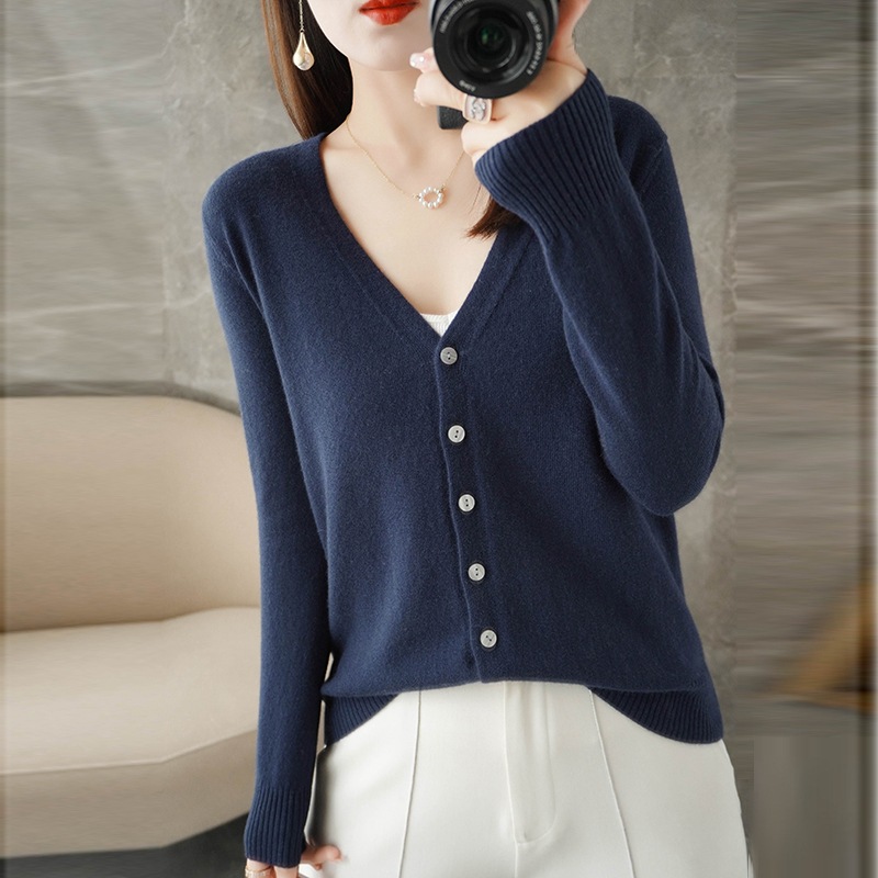 Picture of Knitted Cardigan, Large Size Sweater Cardigan, Women's Loose Cardigan, Short Autumn and Winter Outwear, Women's Long-Sleeved Jacket Base
