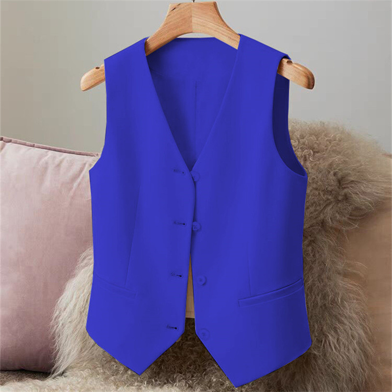 Picture of 25 Years Black V-Neck Suit Waistcoat Women's Summer New Retro Stacked Cardigan Vest Sleeveless Elegant Top