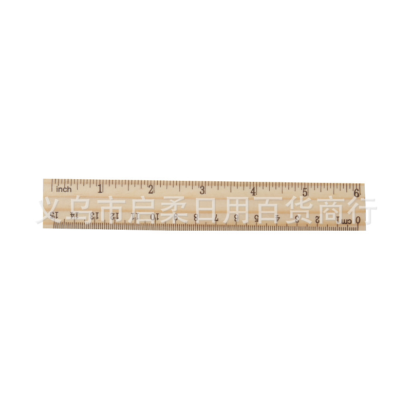 Picture of Factory Direct Sales Primary School Student Wooden Ruler 15Cm20Cm30Cm Wooden Ruler Single-Sided Double Scale Ruler Wooden Ruler Wholesale