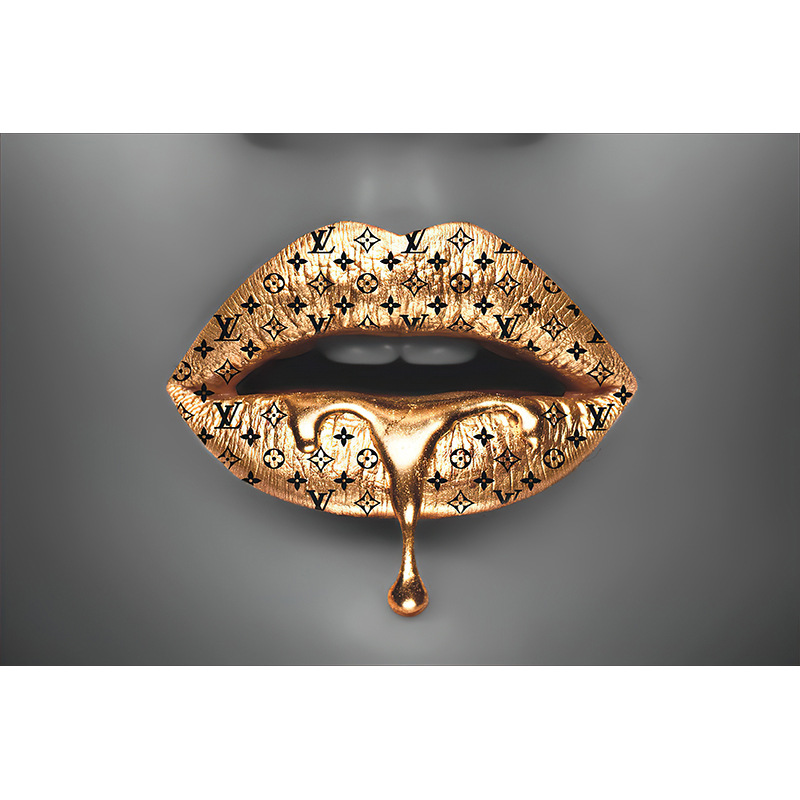 Picture of Foreign Trade Hanging Painting Cross-border Trend Graffiti Lips Decorative Painting Poster Modern Light Luxury Creative Art Oil Canvas Painting Core