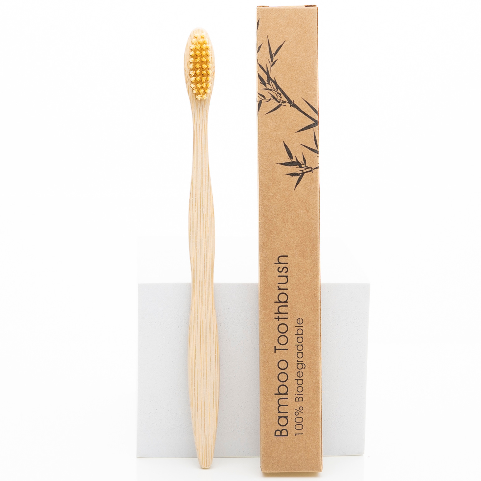 Picture of Hotel Disposable Bamboo Toothbrushes, Multi-Color Soft and Hard Bristles, Biodegradable Bamboo Toothbrushes, Customizable with Logo, Set Packaging