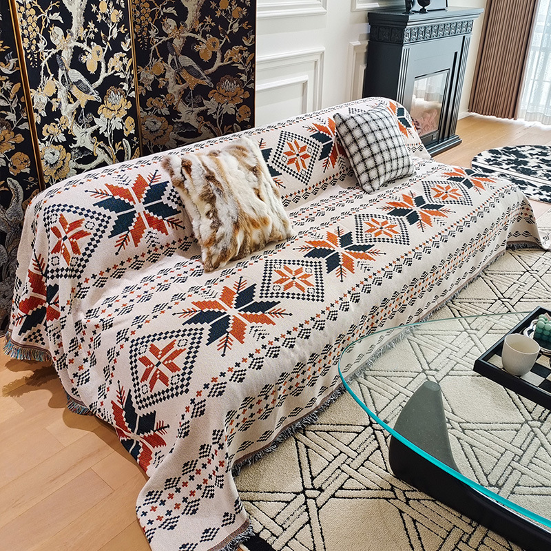 Picture of Nordic Ins Style Sofa Towel Full-cover Cloth One-piece Sofa Cushion Camping Blanket Full-cover Universal Cover Towel Sofa Cover