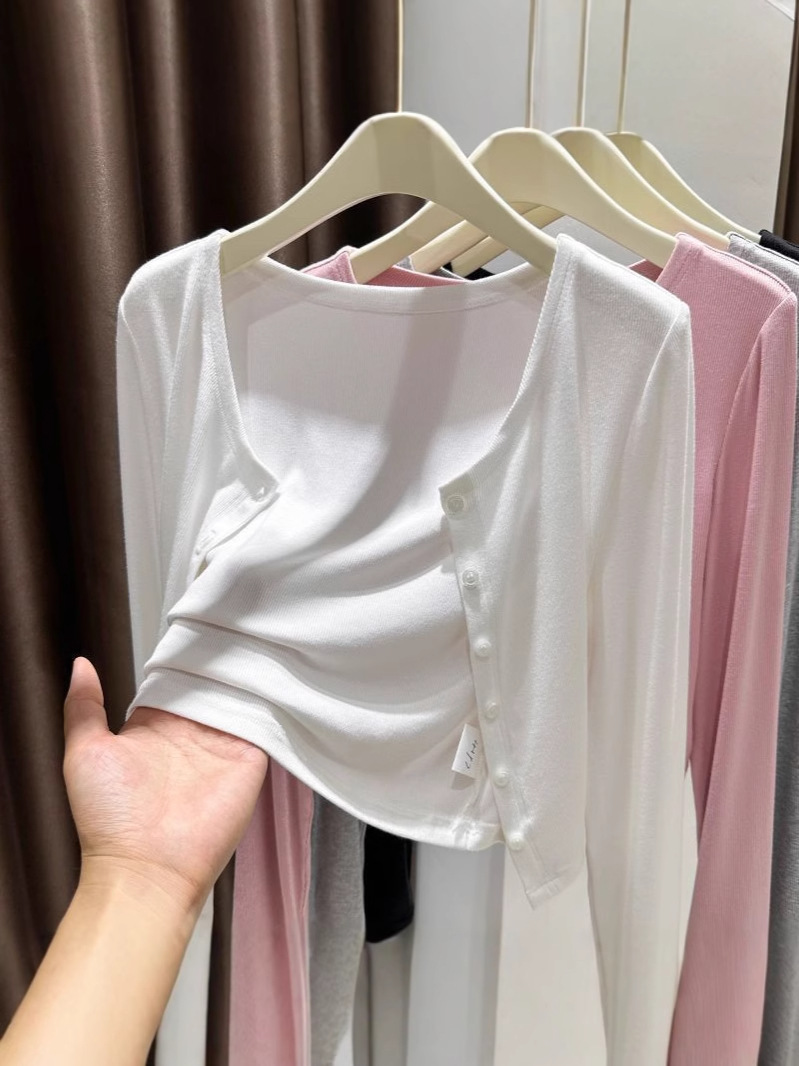Picture of Thin Cardigan Women's Summer New Arrival Slip Skirt Sunscreen Ice Silk Shawl Blouse Modal Knitted Small Coat