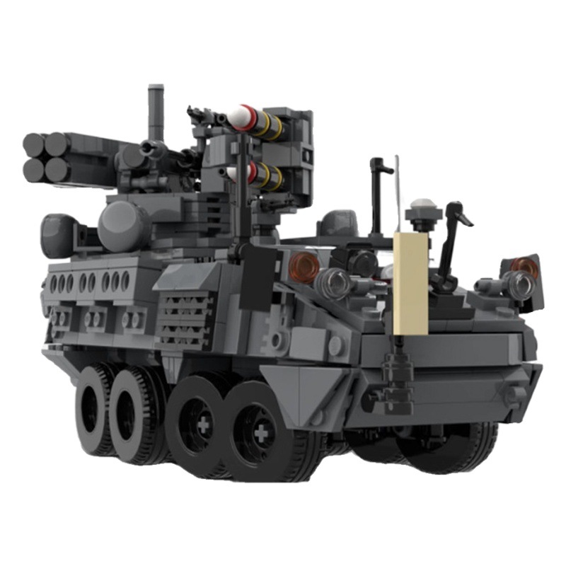 Domestic Building blocks MOC-162358 compatible with Lego M1256 short-range air defense missile armored vehicle diy assembly model