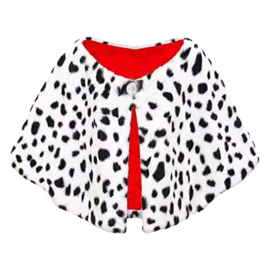 Halloween COS kuila cloak scarf Festival performance cloak black and white witch leopard print shawl