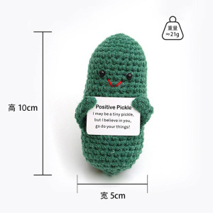 Picture of Cross-Border Hot-Selling Wool Crochet Positive Energy Potato Knitted Wool Cucumber Positive Energy Wool Crocheted Doll Finished Product