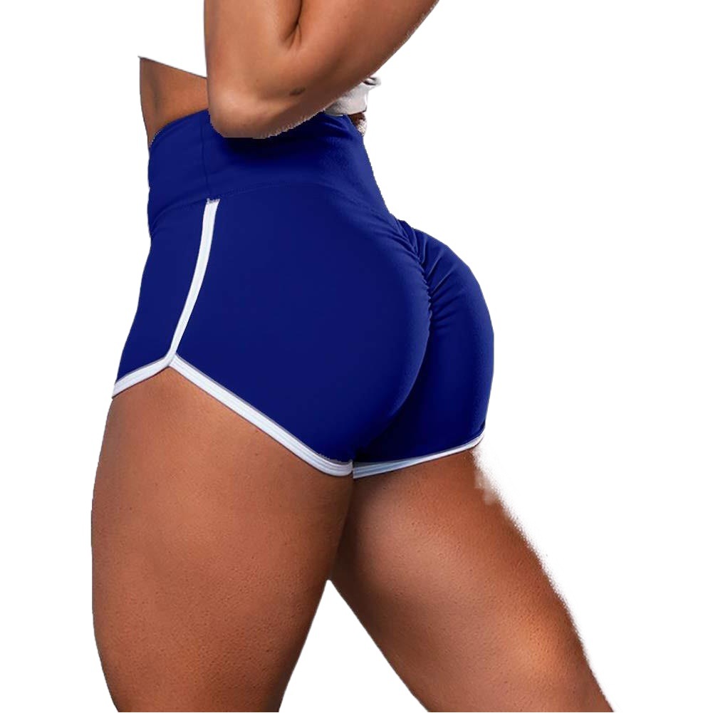 2022 New Summer European and American Foreign Trade Women's Large Size Sexy Solid Color High Waist Sports Running Tight Hip Shorts