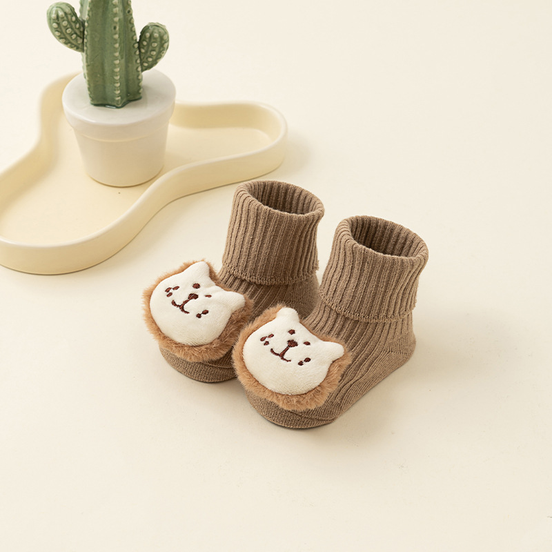 Picture of Newborn baby socks class a cotton spring and autumn non-slip boys and girls baby cartoon doll tube floor socks wholesale 1