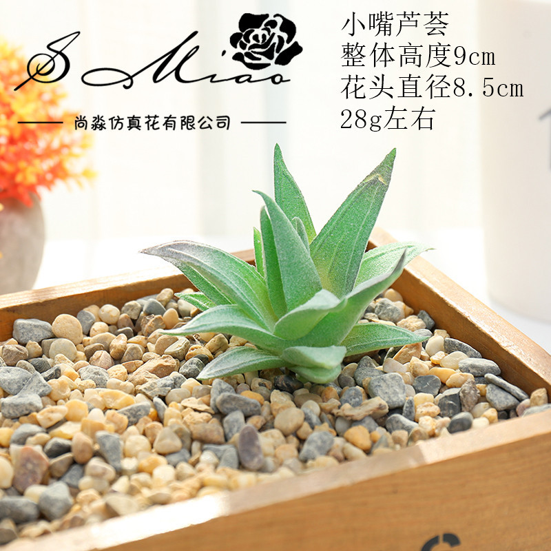 Picture of 003 Flocked Green Succulent Flower Head Creative DIY Supplies Bonsai Accessories Artificial Flower Jinhua Factory Direct Supply