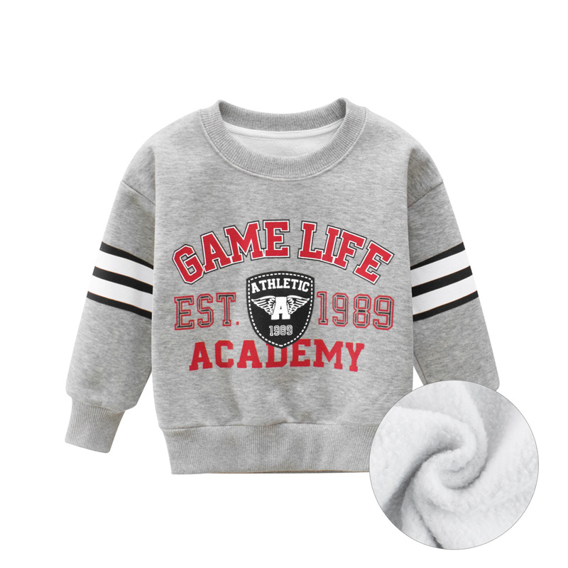 Picture of 27kids Brand Children's Wear Autumn 2022 Korean Style Children's Sweatshirt with Velvet Boy's Clothes Baby Jacket