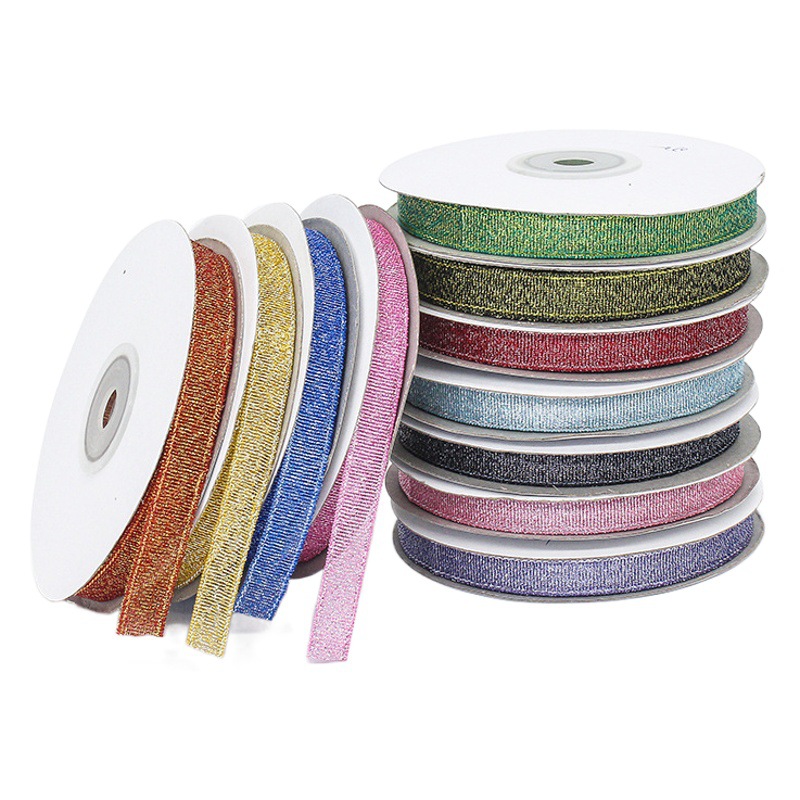 Manufacturer Wholesale 1cm Colored Onion Ribbon Gift Box Packaging Christmas Cake Decoration Ribbon Webbing Streamer
