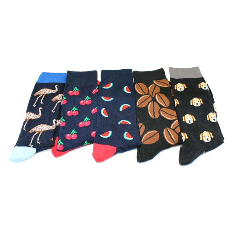 Manufacturer's Creative Cotton Socks for Men, Mid-Calf Personalized Cross-Border Cartoon Socks for Women, Wholesale European and American Style Animal Socks, Trendy