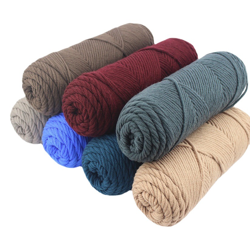 Eight strands scarf line milk cotton coarse wool lover cotton wool Group stick needle line 76 color stamp embroidery line factory outlet