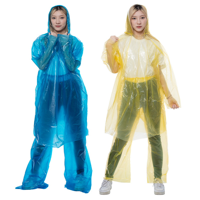 Picture of Disposable Poncho for Outdoor Drifting in Tourist Attractions Adult Lengthened Thickened One-piece Disposable Raincoat