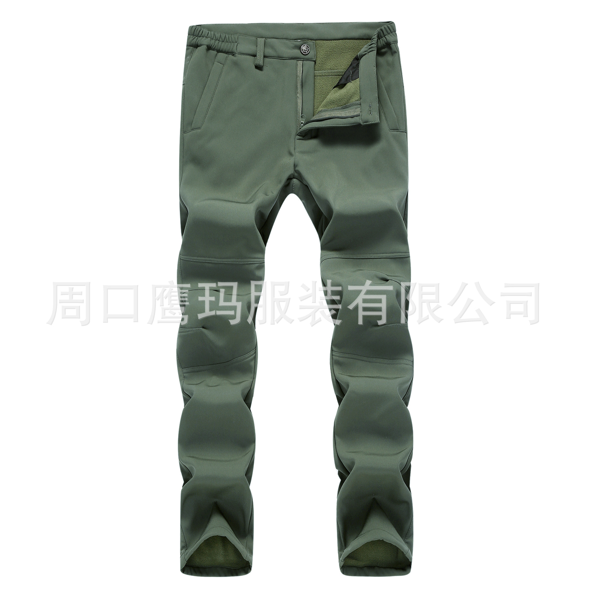 Factory wholesale cross-border soft shell plus velvet windproof Waterproof warm mountaineering ski charge men's outdoor training tactical pants