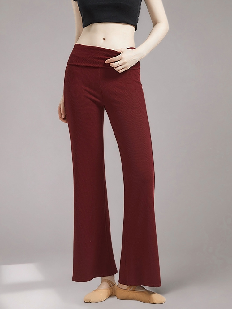 Classical dance practice wear, women's dance pants, slightly flared pants, Chinese dance wear, modern dance high-waisted long pants, training pants