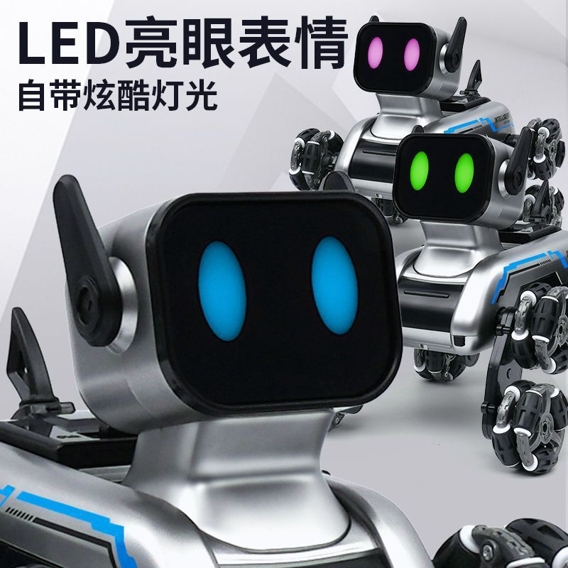 Picture of Internet Celebrity Kidsren's Remote Control Car Eight-wheel Stunt Mechanical Dog Swing Arm Climbing Off-road Vehicle Digital Music Robot Dog Toy