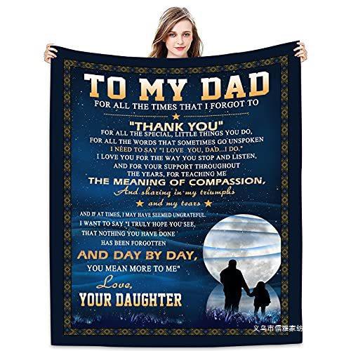 Picture of Cross-border gift to father flannel blanket single-layer printed blanket production source factory wholesale direct sales