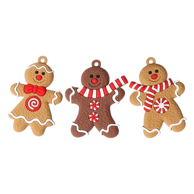 Picture of 2024 New Christmas Tree DIY Pendant Gingerbread Man Twelve Source Manufacturer Christmas Scene Arrangement Pendant