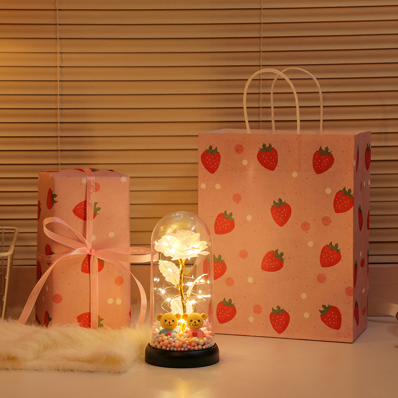 Picture of Immortal bouquet rose night light ornament bedroom decoration birthday gift for girlfriend girl children student Qixi Festival