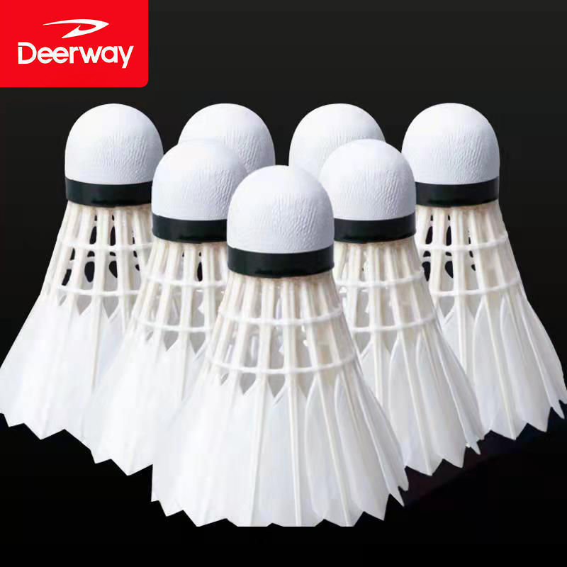 Delhui Badminton Durable King Genuine 3/6/12 Only Pack Goose Feathers Outdoor Competition Set Training Ball