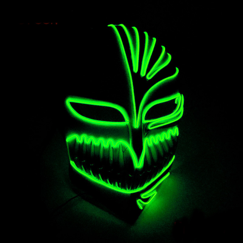 Picture of Halloween Masquerade Luminous Mask Bar Party Death Cold Light Mask El Cold Light Luminous Mask