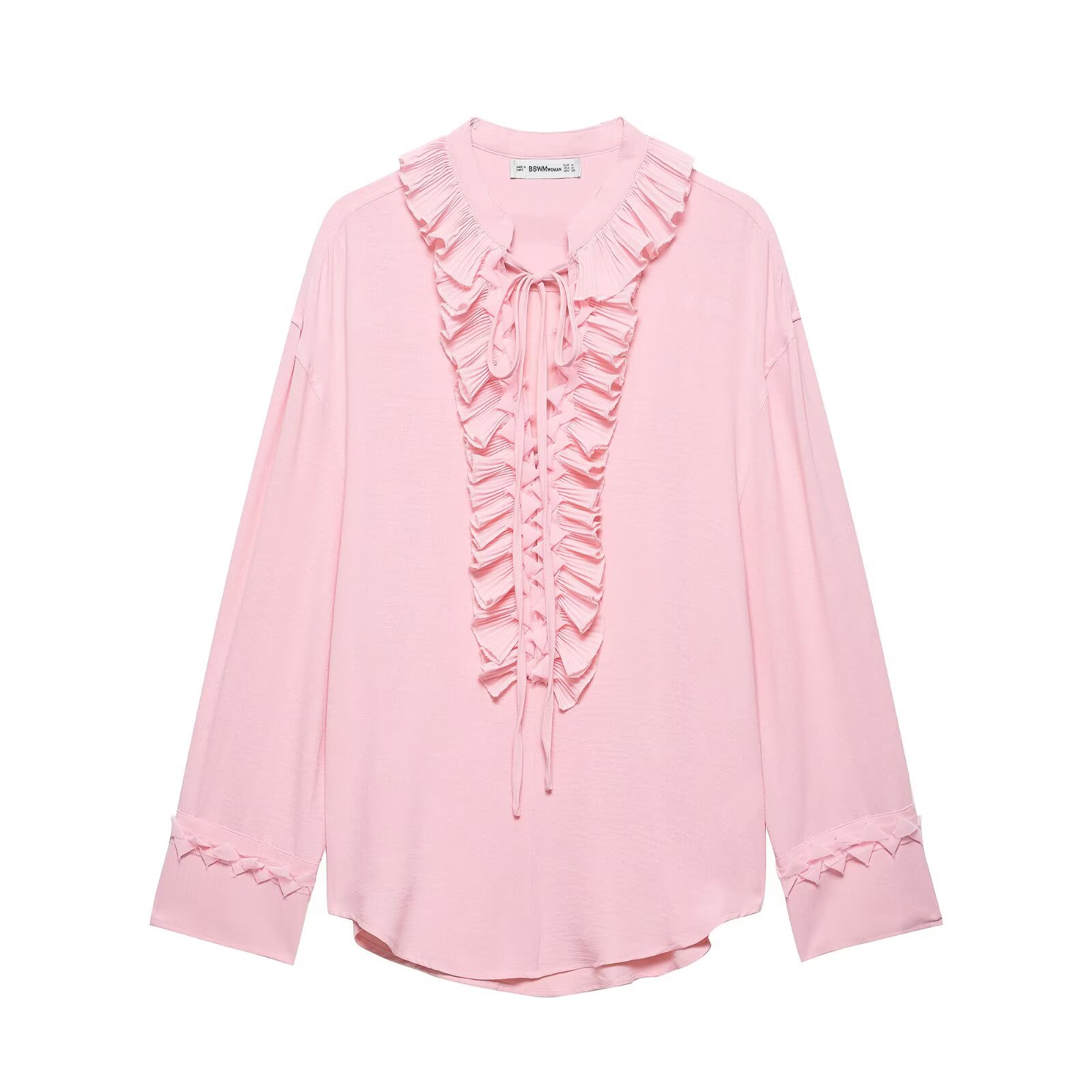 Picture of Deeabae New Summer Women's French Ruffled Loose V-Neck Shirt Women's Skirt Shirt 1284891