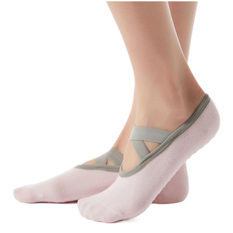 Yoga Socks New Ballet Cross-Edged Backless Yoga Socks Professional Non-Slip Sports Boat Socks Five-Finger Socks Wholesale