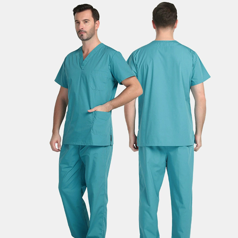 Picture of Hand Washing Clothes Split Suit Surgical Clothes Doctor Nurse Hospital Work Clothes Short-Sleeved Hand Washing Clothes Surgical Clothing Medical