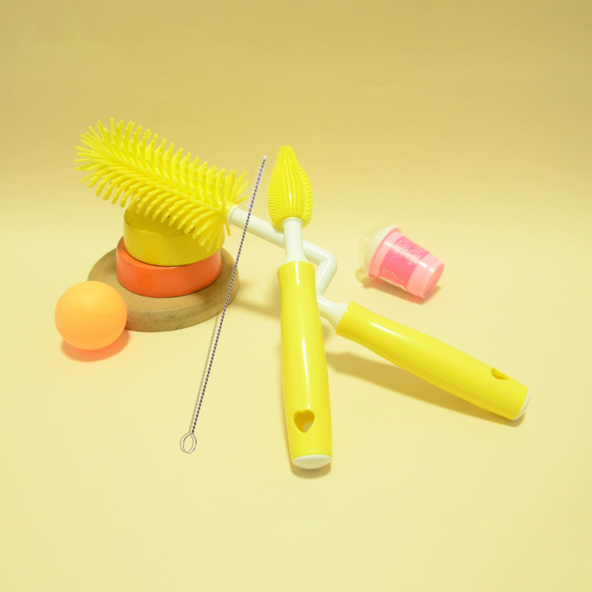 Picture of Liquid silicone bottle brush cleaning cup rotating brush nipple brush three-in-one multifunctional cleaning rinse factory direct sales