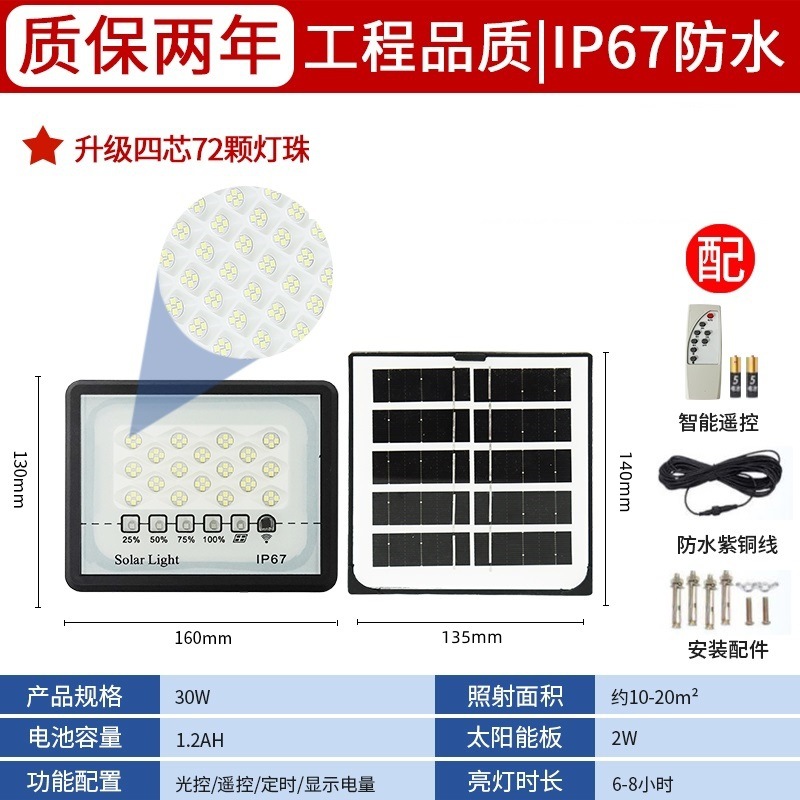 Picture of New solar lights outdoor garden lights home engineering solar flood lights waterproof solar outdoor lights