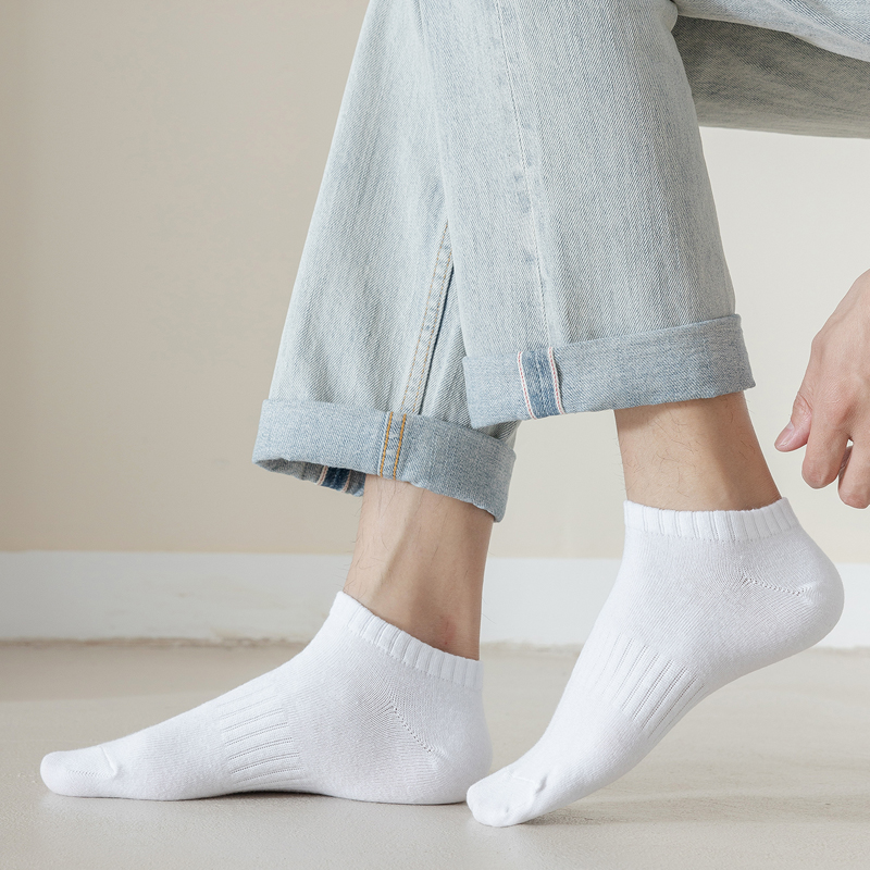 Disposable Socks Women's Men's Daily Throwing Cotton Socks Mid-length Socks White Stockings Non-slip Xinjiang Cotton Sweat Absorbing Breathable