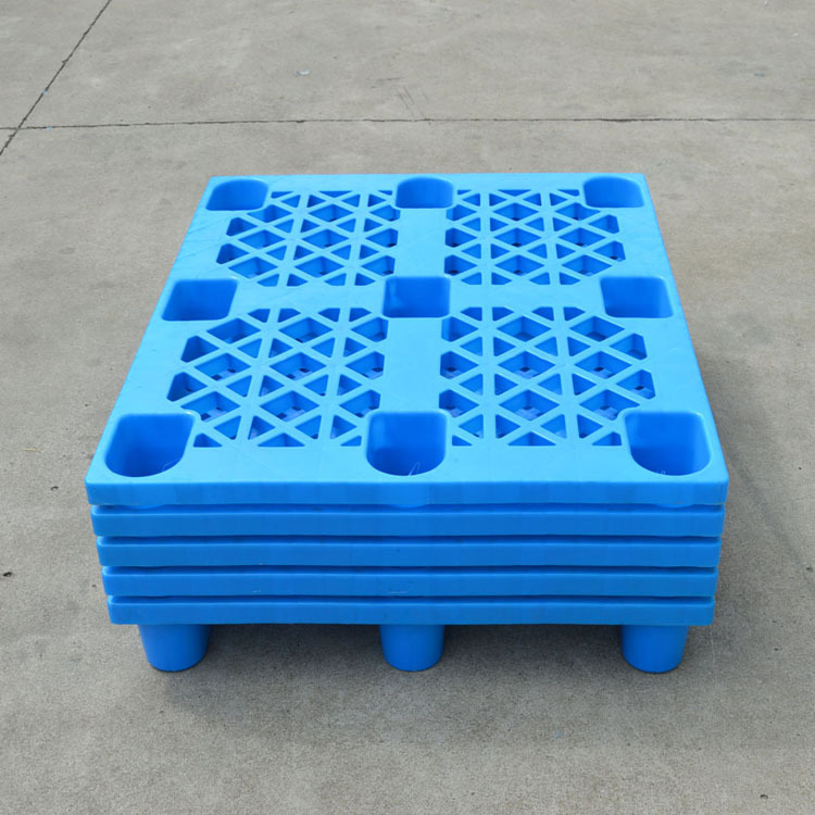 Picture of Small pallet 1000*800*145 grid nine-legged plastic rectangular moisture-proof pad card board plastic pallet