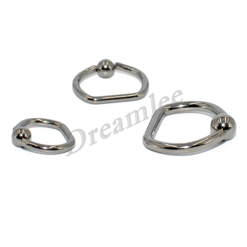 Picture of Luyue G23 Pure Titanium D-Shaped Nose Ring Bcr Ring Clip Ball Earrings Nipple Ring Lip Nail Pa Ring Cross-Border Piercing Jewelry