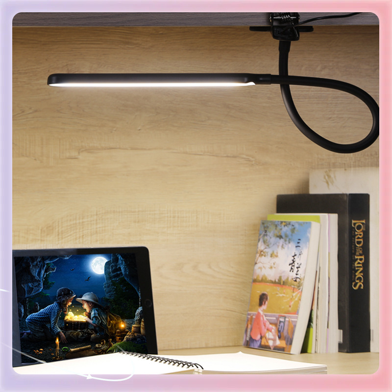 LED clip desk lamp, eye protection lamp, clip-on lamp, student reading and writing light, cross-border USB plug-in customization