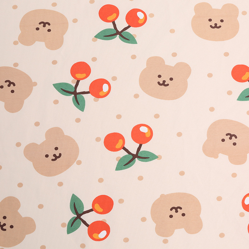 Picture of Lycra Cotton Cartoon Printed Sweat Fabric Spandex Stretch Knitted Fabric Combed Cotton Children's Underwear suit T-shirt Fabric
