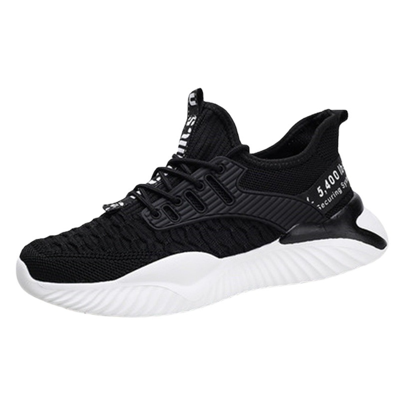 Men's Shoes Autumn New Fashion Simple Casual Shoes Students Outdoor Trendy Fly Woven Lightweight Breathable Sports Shoes