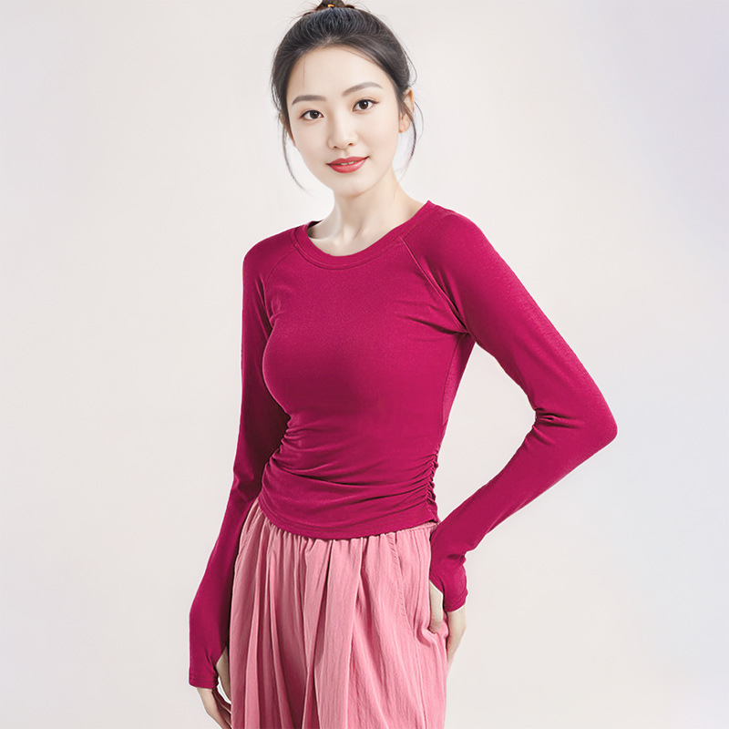 Modern Dance Women's Top New Adult Backless Slim-fit Dance Practice Clothing Classical Dance Body Training Clothing Autumn and Winter