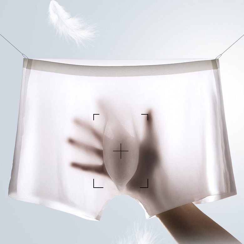 Picture of Summer men's ice silk underwear men's ultra-thin quick-drying breathable high stretch plus size boxers in stock wholesale